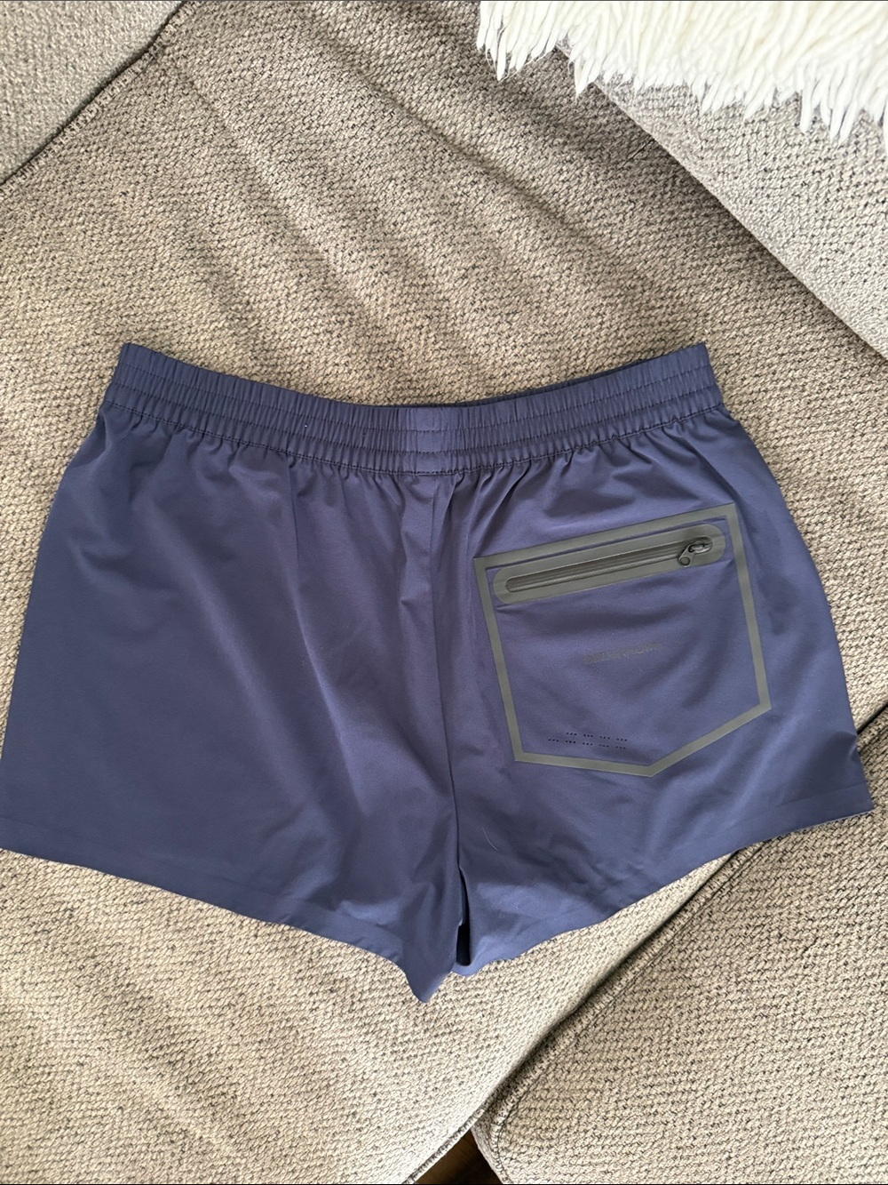 Outerknown Navy Elastic Waist Active Shorts - Picture 3 of 3